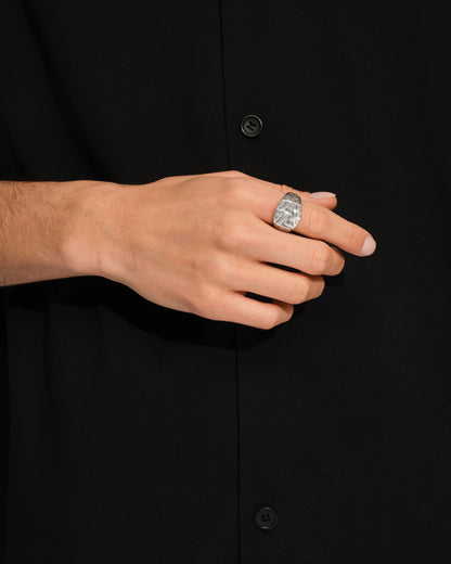 TOM WOOD QUILT RING_SILVER