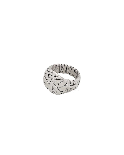 TOM WOOD QUILT RING_SILVER