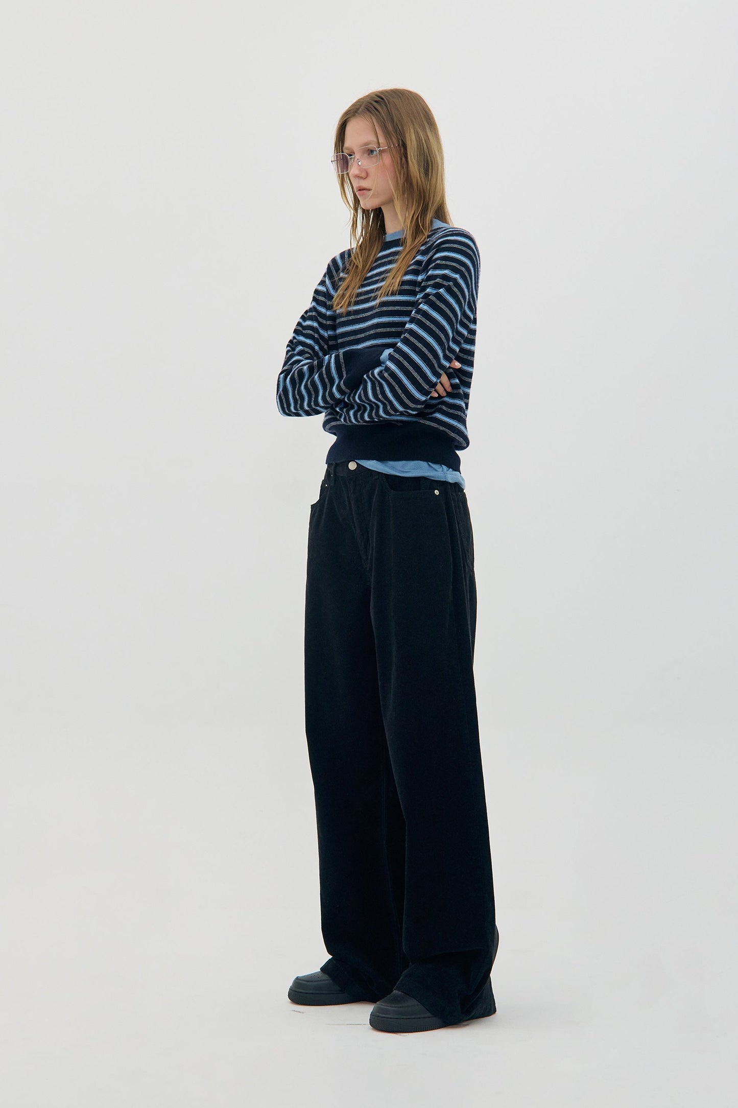 LOW CLASSIC CORDUROY LOOSE-FIT PANTS_BLACK