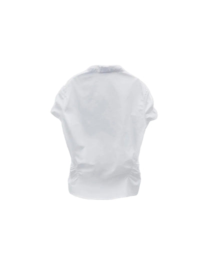 LOW CLASSIC WRINKLE HALF SLEEVE SHIRT_WHITE