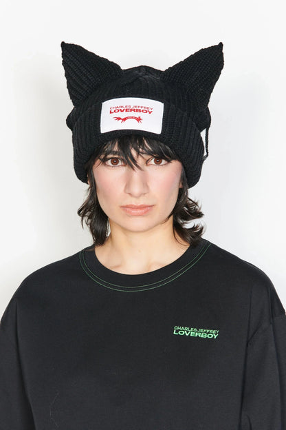 CHUNKY EARS BEANIE_BLACK
