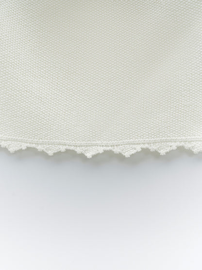 LOW CLASSIC LACE EDGE SLEEVELESS KNIT_WHITE