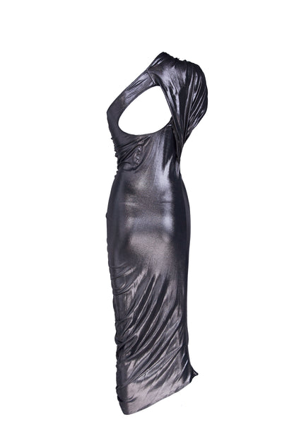 RICK OWENS KNIT DRESS AMIRA DRESS_METALLIC