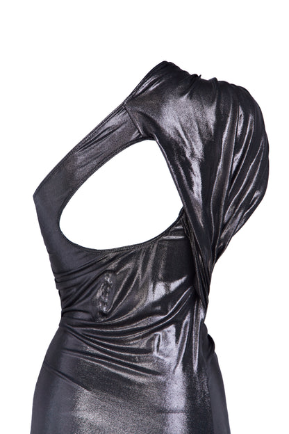 RICK OWENS KNIT DRESS AMIRA DRESS_METALLIC