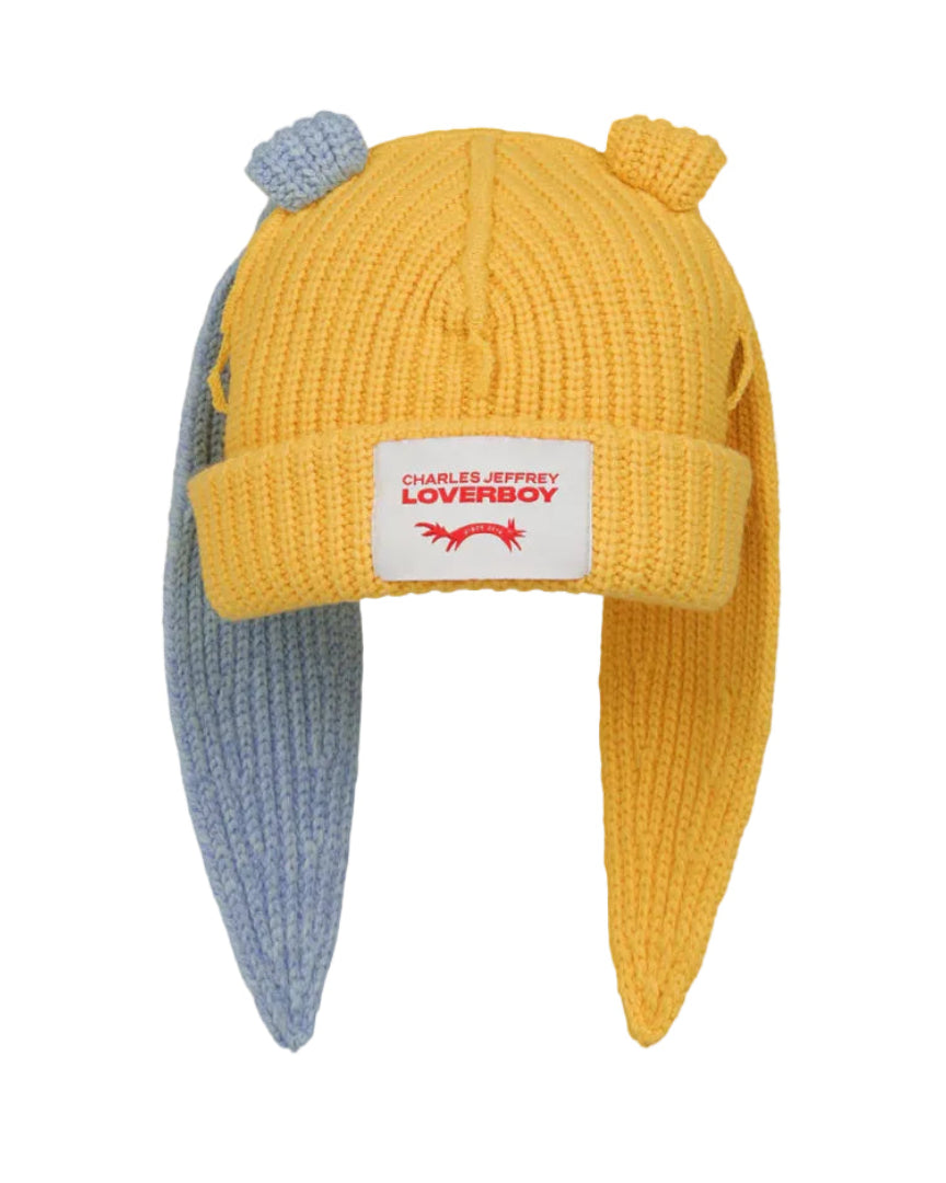 CHARLES JEFFREY LOVERBOY CHUNKY RABBIT BEANIE_YELLOW