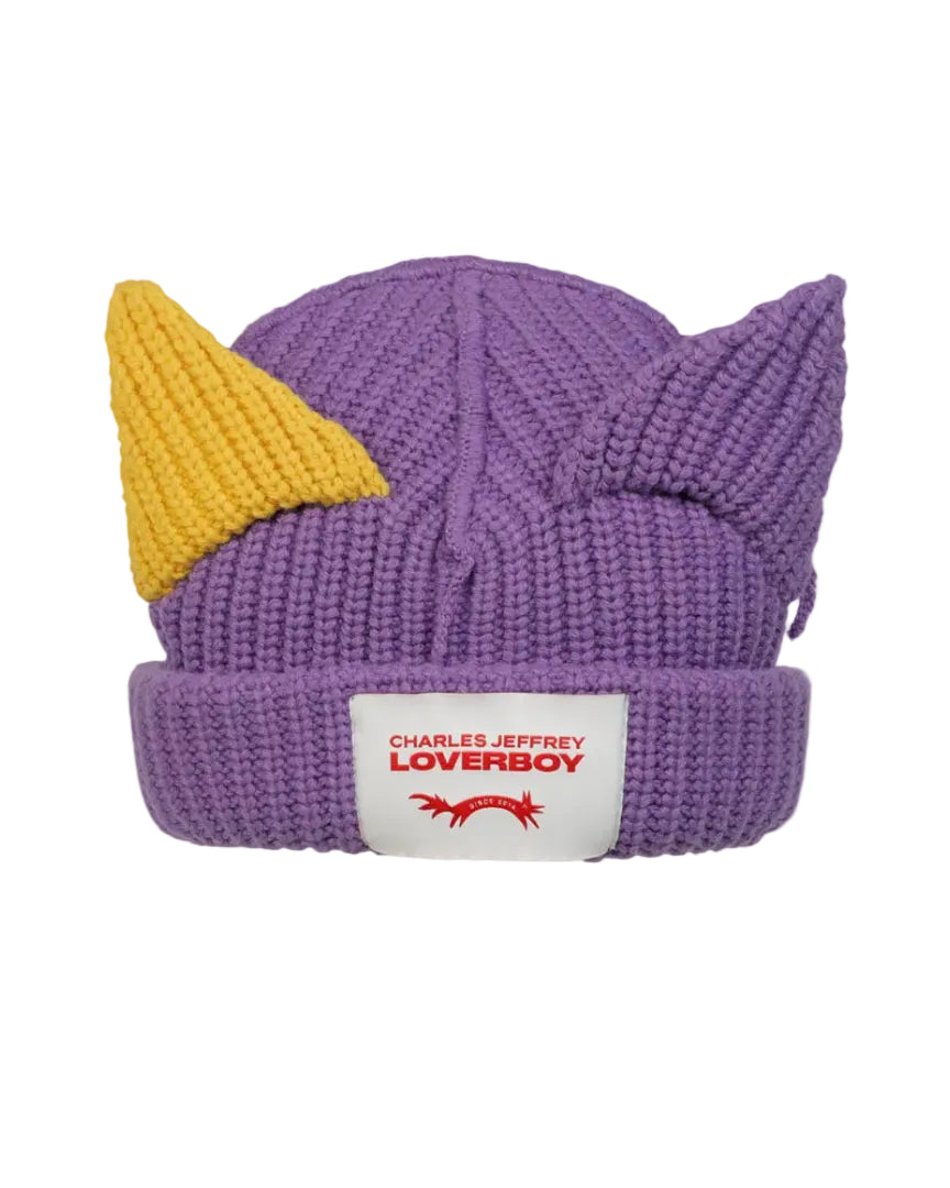 CHARLES JEFFREY LOVERBOY CHUNKY EARS BEANIE_PURPLE