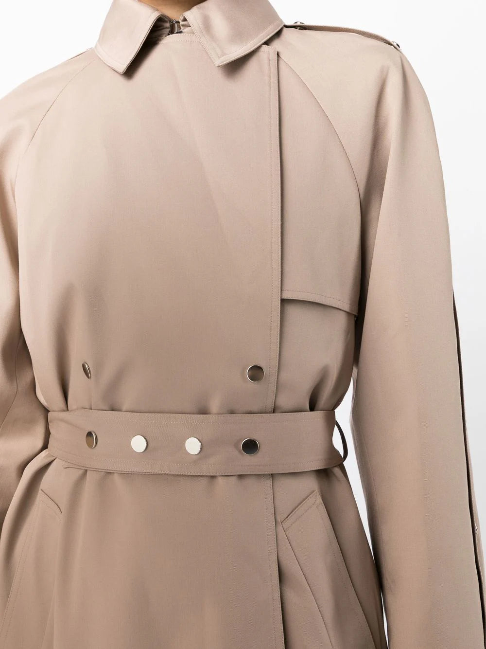 Rokh CT MULTI RIVET BUTTON TRENCH COAT Beige