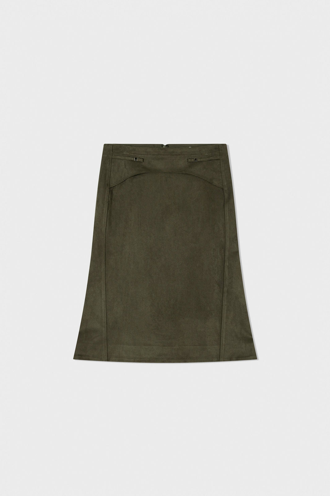LOW CLASSIC SUEDE MERMAID SKIRT_KHAKI