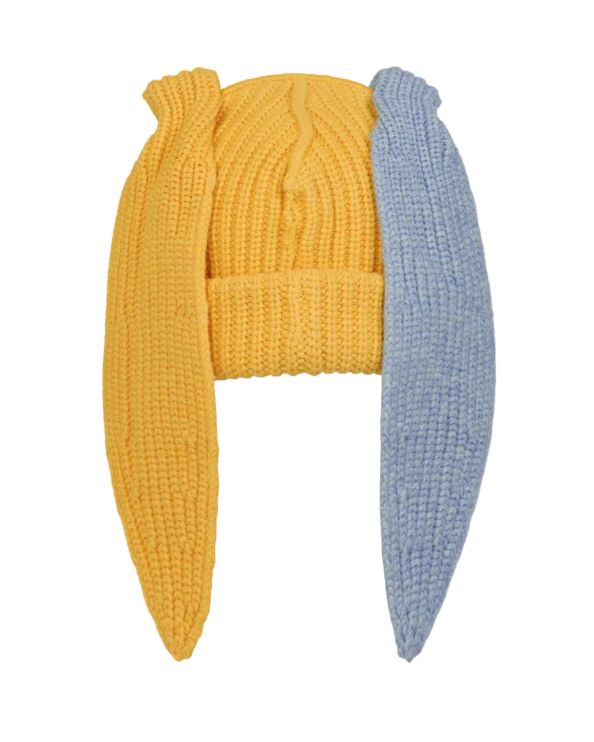CHARLES JEFFREY LOVERBOY CHUNKY RABBIT BEANIE_YELLOW