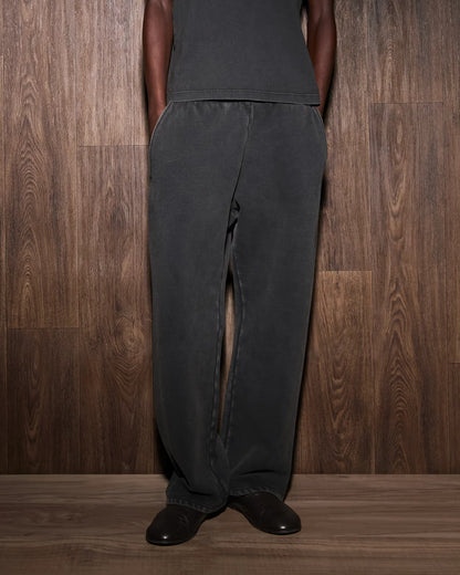 ENTIRE STUDIOS STRAIGHT LEG SWEATPANT_WASHED BLACK