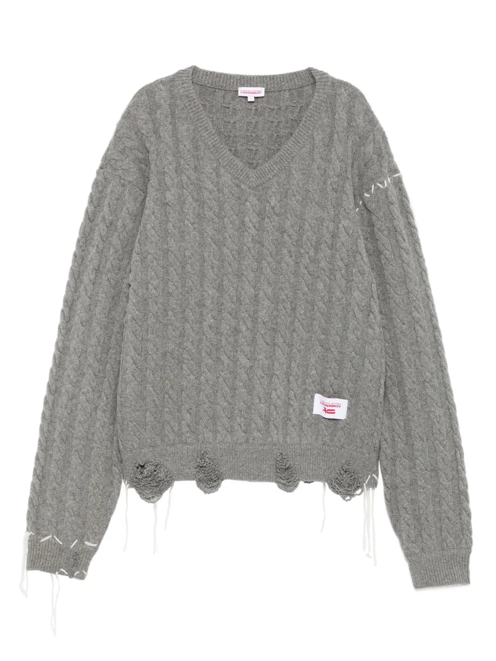 LABEL CABLE KNITTED JUMPER