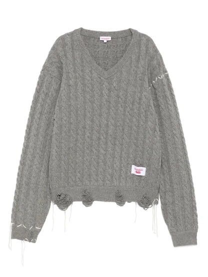 LABEL CABLE KNITTED JUMPER