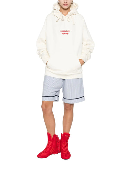 CHARLES JEFFREY LOVERBOY LOGO HOODY _ WHITE