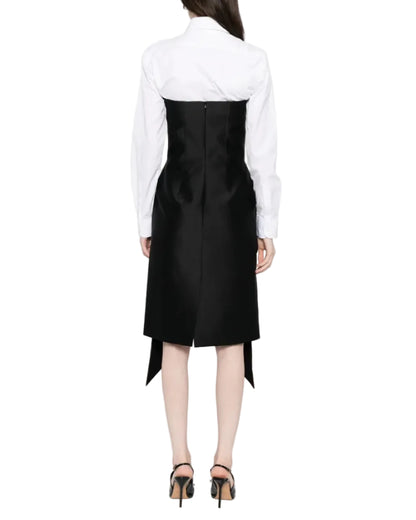 TRIANGULAR HEM STRAPLESS DRESS