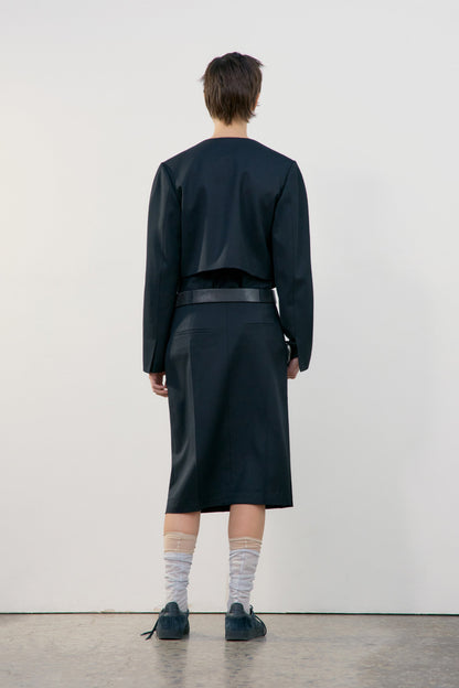 LOW CLASSIC CLASSIC H-LINE SKIRT_BLACK