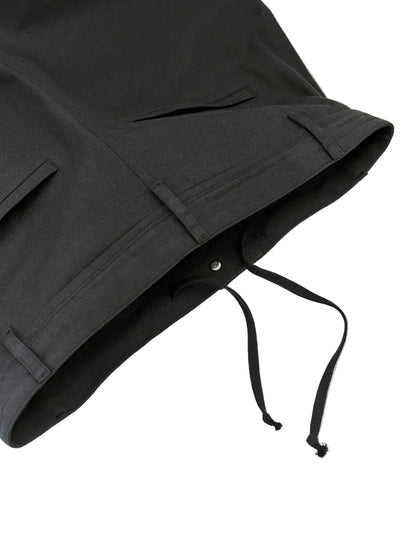 LOW CLASSIC DRAWSTRING WASHED COTTON PANTS_CHARCOAL