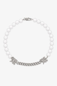 MISBHV Pearl Curb Link Choker White