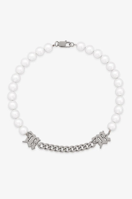 MISBHV Pearl Curb Link Choker White