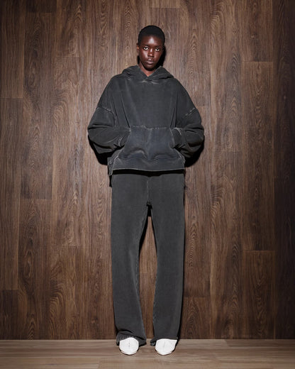 ENTIRE STUDIOS STRAIGHT LEG SWEATPANT_WASHED BLACK