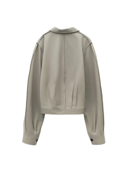 LOW CLASSIC PINCHED SHIRT JACKET_BEIGE