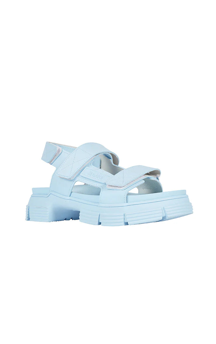 Ganni Rubber Sandal Corydalis Blue