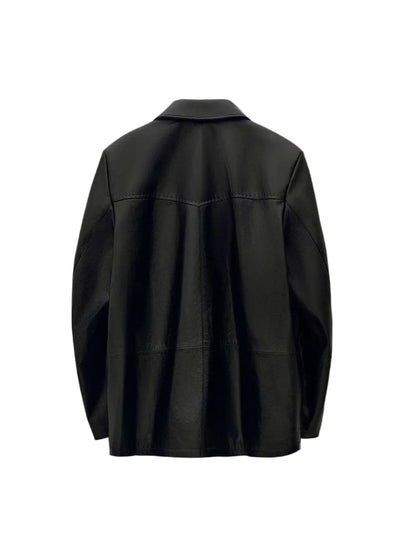 LOW CLASSIC REAL LEATHER JACKET_BLACK