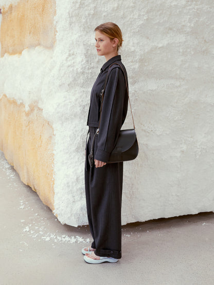 LOW CLASSIC PINCHED SHIRT JACKET_MELANGE GREY