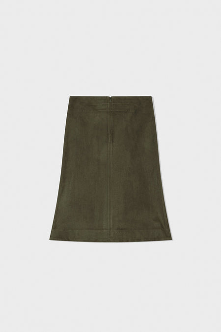 LOW CLASSIC SUEDE MERMAID SKIRT_KHAKI
