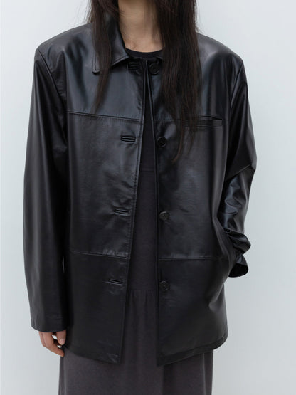 LOW CLASSIC REAL LEATHER JACKET_BLACK