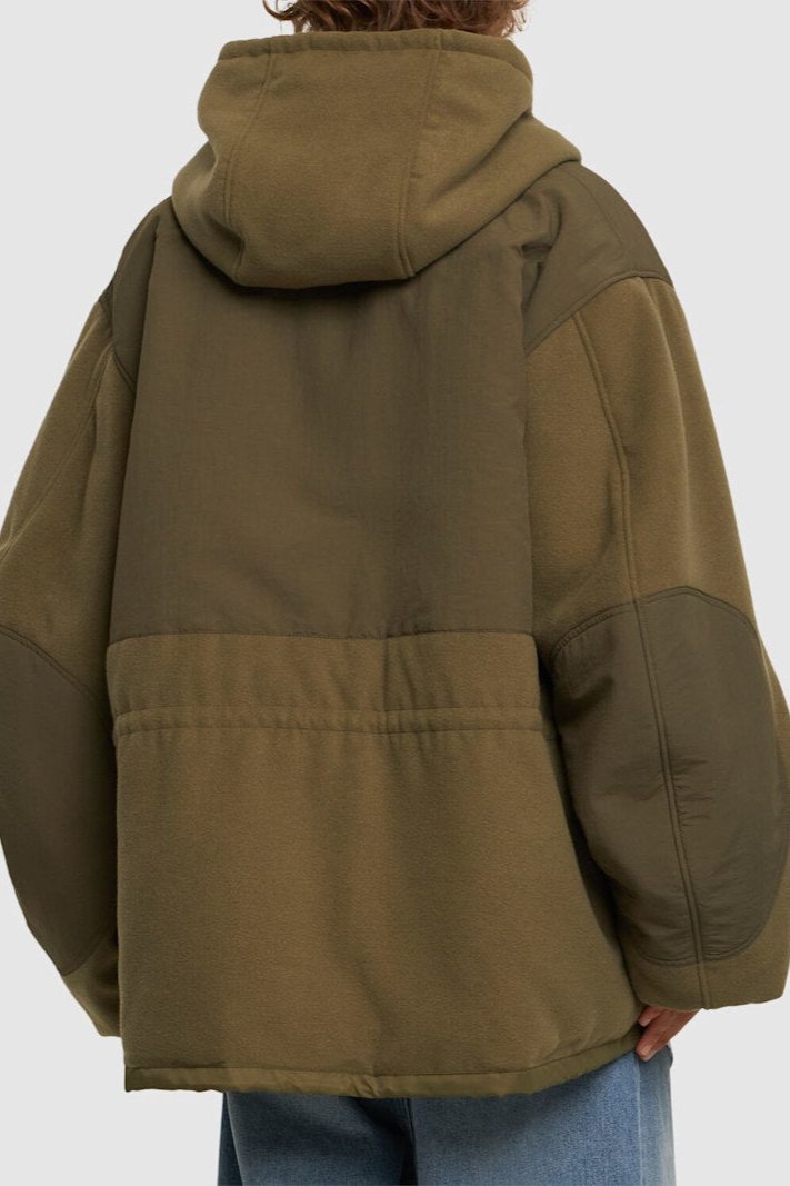 HED MAYNER REVERSIBLE HOODED NYLON TWILL PARKA