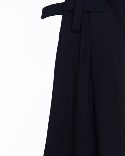 YOHJI YAMAMOTO Y'S 2 TUCK WIDE PANTS_BLACK