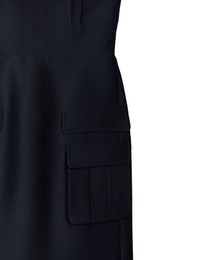 SHUSHU/TONG TRIANGULAR HEM STRAPLESS DRESS_BLACK