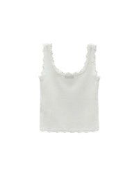 LOW CLASSIC LACE EDGE SLEEVELESS KNIT_WHITE