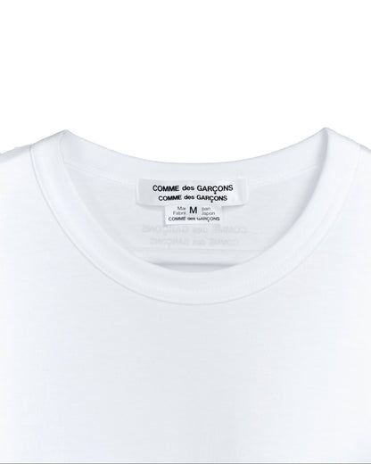 COMME DES GARÇONS COMME DES GARÇONS ROUND NECK COTTON T-SHIRT_WHITE