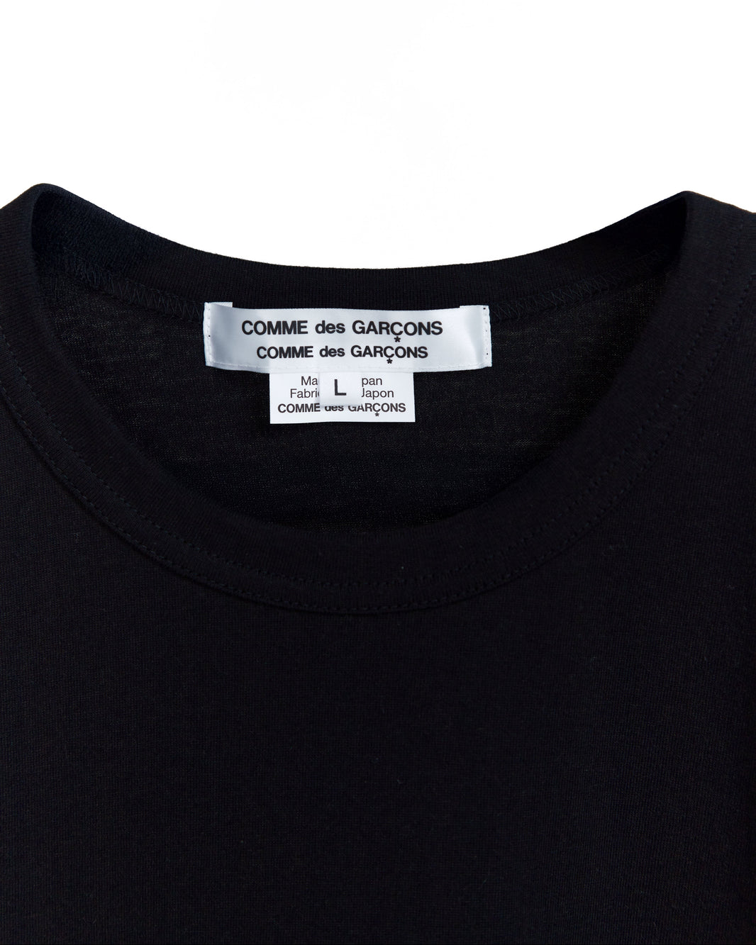 COMME DES GARÇONS COMME DES GARÇONS ROUND NECK COTTON T-SHIRT_BLACK