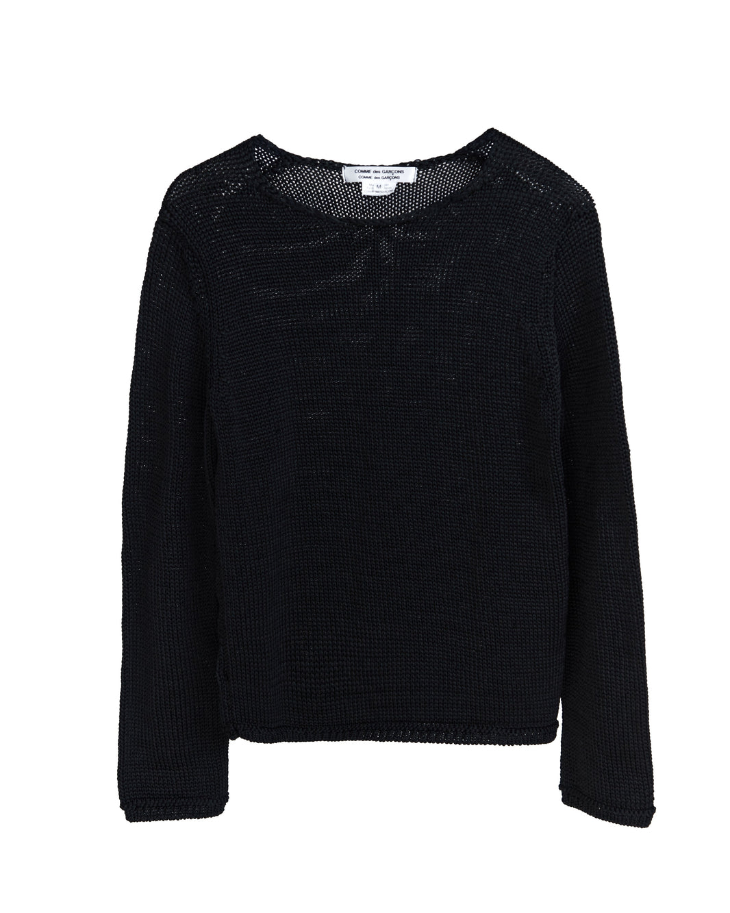COMME DES GARÇONS COMME DES GARÇONS WIDE GAUGE KNIT SWEATER_BLACK