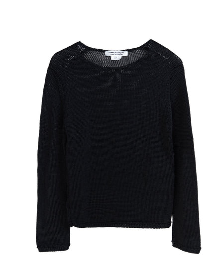 COMME DES GARÇONS COMME DES GARÇONS WIDE GAUGE KNIT SWEATER_BLACK