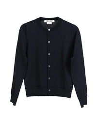 COMME DES GARÇONS COMME DES GARÇONS ROUND NECK BUTTON DOWN CARDIGAN_BLACK
