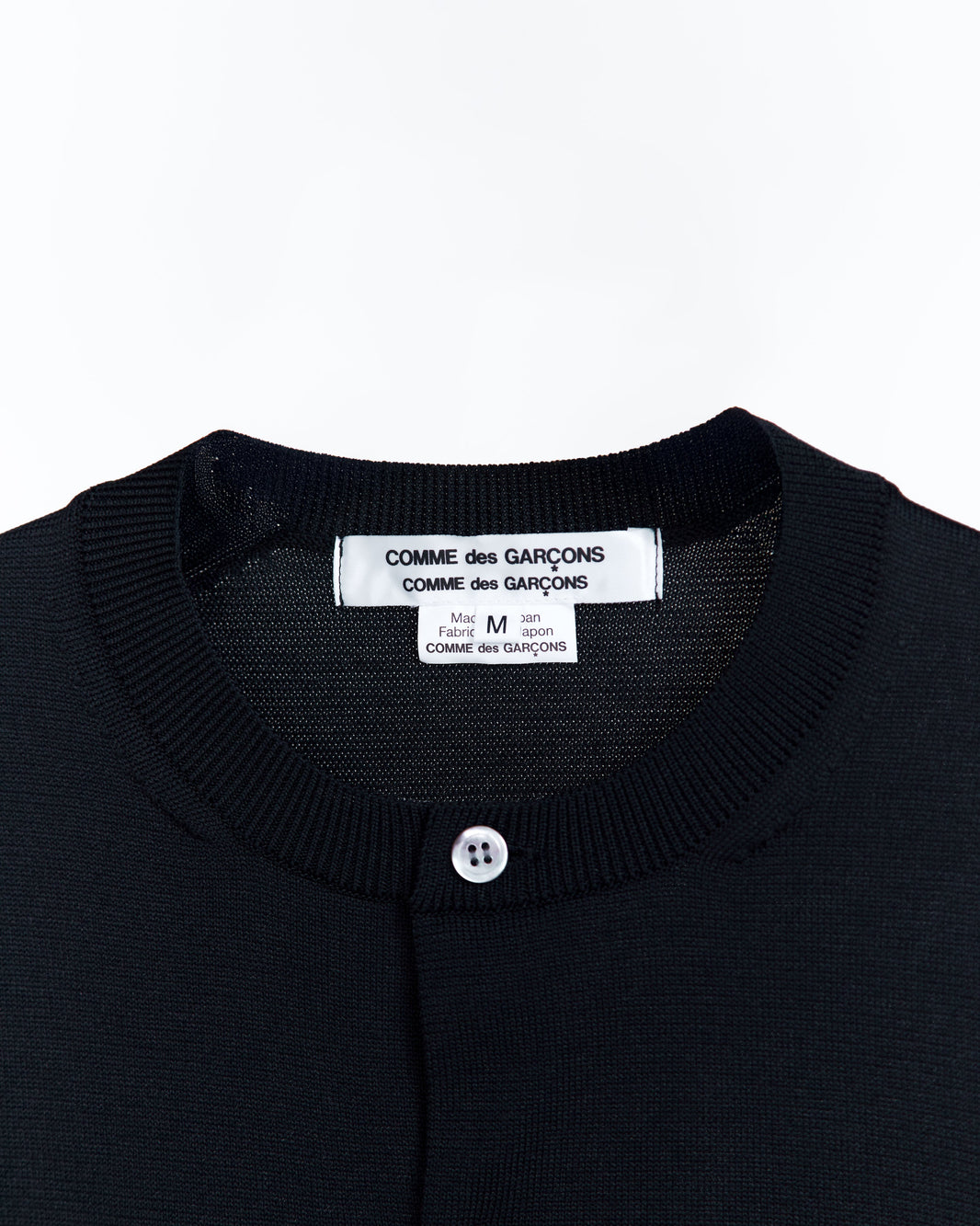 COMME DES GARÇONS COMME DES GARÇONS ROUND NECK BUTTON DOWN CARDIGAN_BLACK
