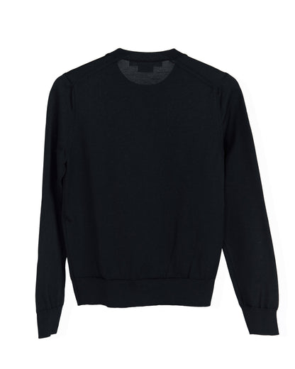 COMME DES GARÇONS COMME DES GARÇONS ROUND NECK BUTTON DOWN CARDIGAN_BLACK