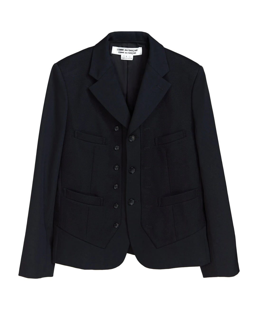 COMME DES GARÇONS COMME DES GARÇONS INGLE BREASTED BLAZER_BLACK