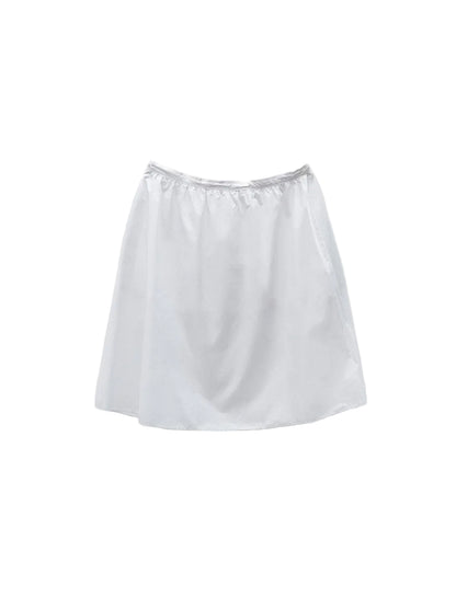 LOW CLASSIC DRAWSTRING MIDI SKIRT_WHITE