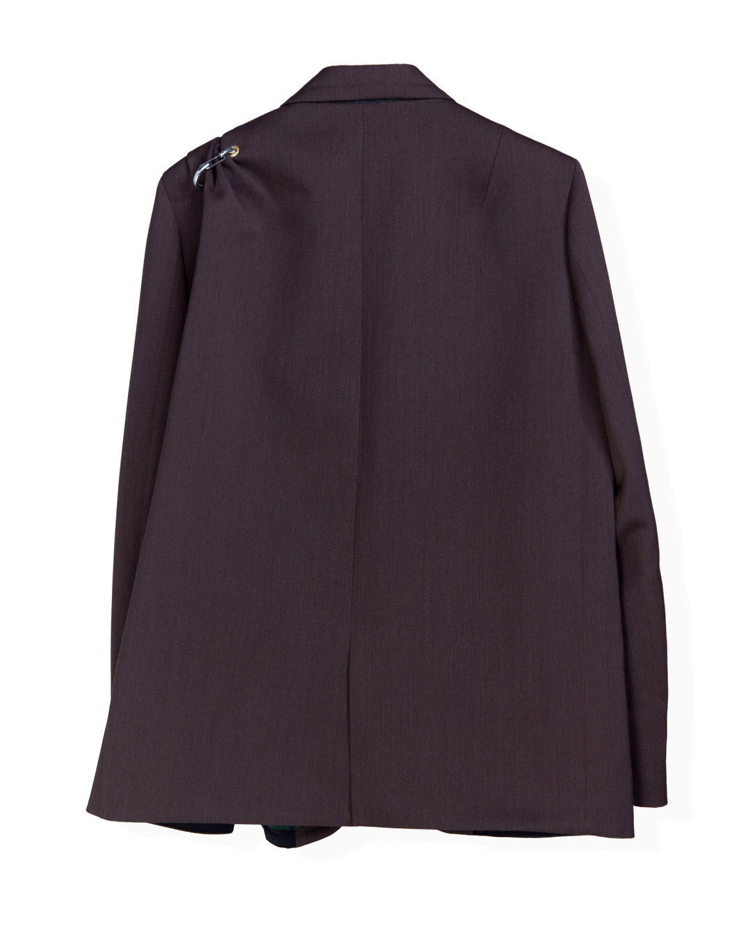 KOLOR DECONSTRUCTED ASYMMETRIC TAILORED WOOL BLAZER_DARK BROWN