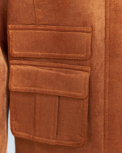 SHUSHU/TONG 3D POCKET WIDE SLEEVE JACKET_BROWN