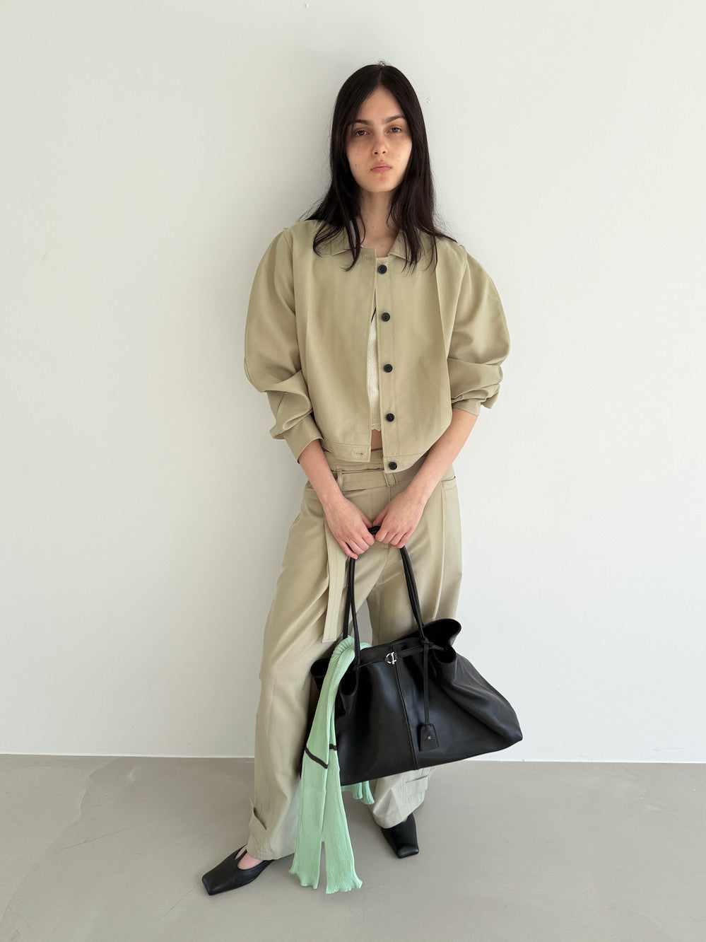 LOW CLASSIC PINCHED SHIRT JACKET_BEIGE
