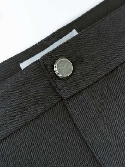 LOW CLASSIC DRAWSTRING WASHED COTTON PANTS_CHARCOAL