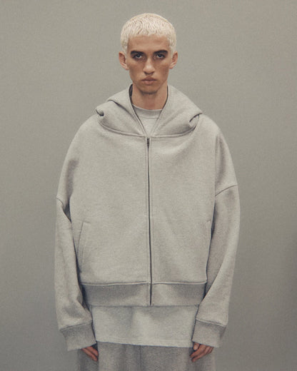 ENTIRE STUDIOS ETERNAL ZIP GREY MARLE