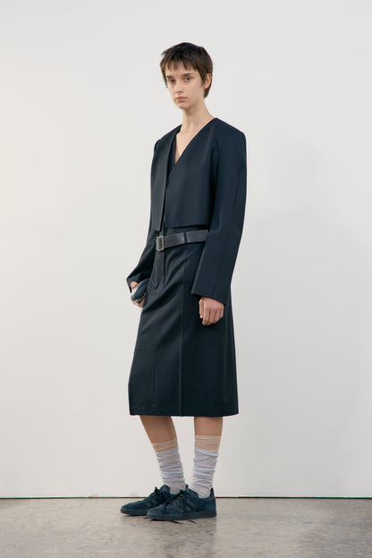 LOW CLASSIC CLASSIC H-LINE SKIRT_BLACK
