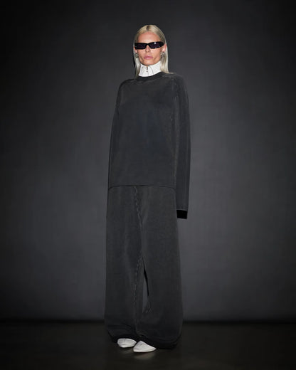 ENTIRE STUDIOS FULL SWEATPANT_WASHED BLACK
