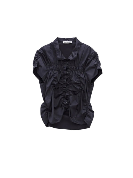 LOW CLASSIC WRINKLE HALF SLEEVE SHIRT_NAVY